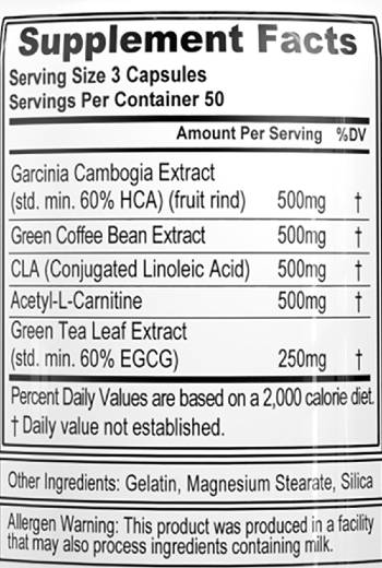 evlution nutrition lean mode ingredients label facts