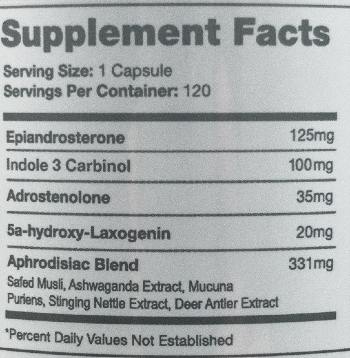 American Metabolix Strength Mass Ingredients Facts Label