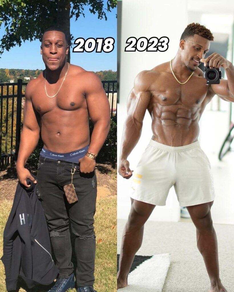 Ashton Hall's awesome physique transformation 2018-2023
